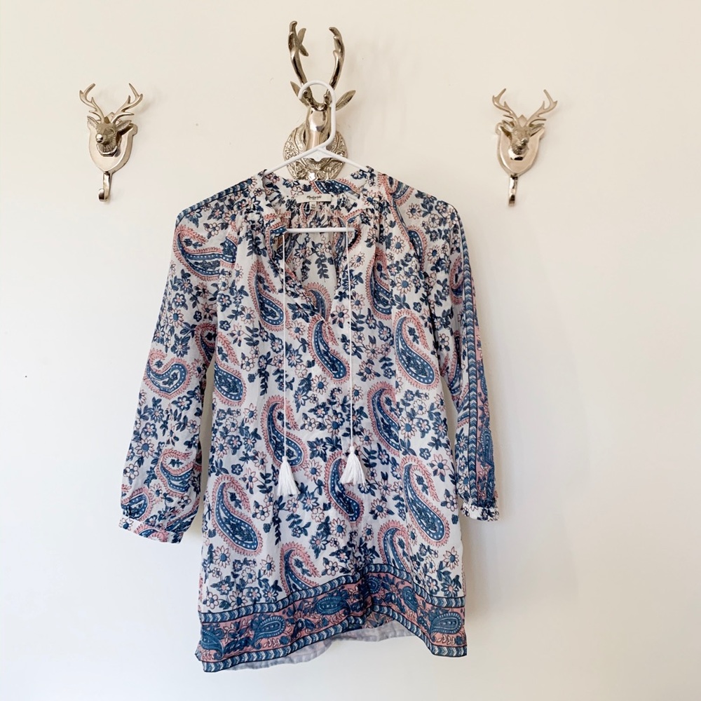 🖤 Madewell Camelia Tassel Paisley Floral Top | XS